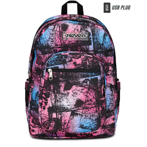 Picture of SEVEN FREETHINK PINK SPRAYED BACKPACK